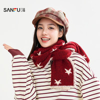 SANFU 星星提花针织长巾围巾 时尚氛围感服饰配件配饰围脖848417