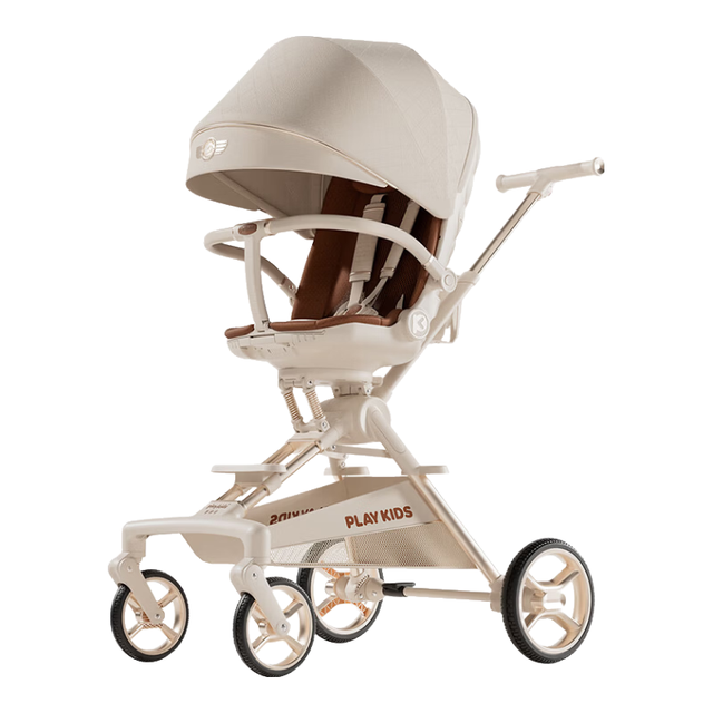 PLUS会员：playkids A8MAX三代遛娃推车婴儿车折叠可坐可躺带减震天使之翼