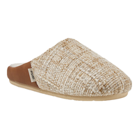 朴西繁星棉拖鞋女复古小香风冬季保暖防滑家居室内拖鞋家用 燕麦棕 35-36