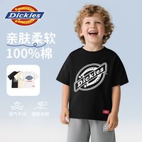 Dickies 印花清仓短袖男童女童T恤上衣柔软t恤可爱风中大童白色