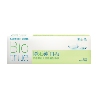 博士伦博乐纯日抛隐形眼镜 78%含水 375度 5片装