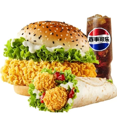 今日必买：华莱士 香辣鸡腿堡+辣味鸡肉卷+中可乐