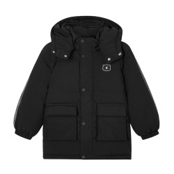 雪中飞 冬新款男女童工装简约时尚宽松廓形可爱羽绒服外套