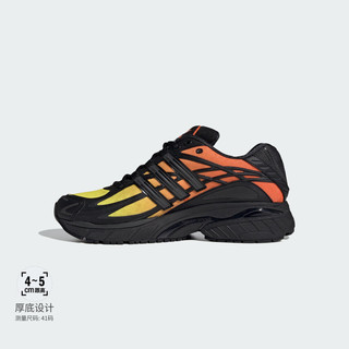 adidas ADISTAR CUSHION网面透气贴合老爹鞋男女阿迪达斯三叶草   黑色/碳黑/橙黄   42.5
