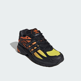 adidas ADISTAR CUSHION网面透气贴合老爹鞋男女阿迪达斯三叶草   黑色/碳黑/橙黄   42.5
