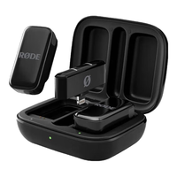 RODE罗德 Wireless Micro 一拖二无线小蜜蜂领夹麦克风 手机采访视频短视频vlog收音直播话筒 一拖二+电池盒 黑色 Type-c接口【安卓/苹果15】
