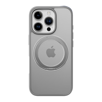 ROCK 防摔全包 iPhone16 Pro保护套 Magsafe磁吸旋转支架  PC+TPU+铝合金 灰色