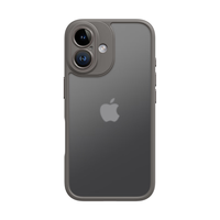 ROCK/洛克 肤感镜头全包 iPhone16 Plus手机壳 PC+TPU 灰色