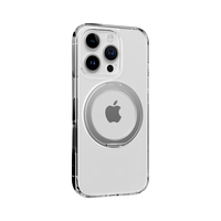ROCK/洛克 防摔全包 iPhone16 Pro保护套 Magsafe磁吸旋转支架 PC+TPU+铝合金 透明