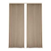 金蝉（JINCHAN）窗帘卧室全遮光抗菌防螨挂钩式防晒隔热成品窗帘布 奶油色110*150 奶油色 挂钩款