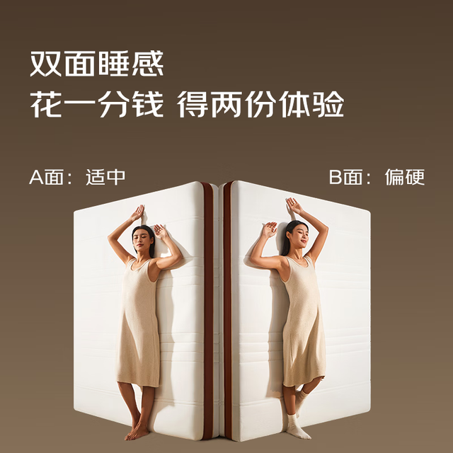 京东京造 开运垫2.0双面睡感撑腰护脊天然乳胶床垫 1.8米×2米
