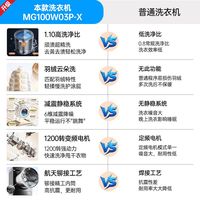 24年美的10公斤全自动滚筒洗衣机1.1高洗净比家用超薄洗脱03p