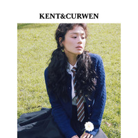 肯迪文 女士纯羊毛学院风绞花针织毛衣 10171883432088