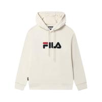 FILA 斐乐款男女连帽卫衣2025秋季休闲宽松针织长袖上衣 蒸汽白-IV S 165/88A/S