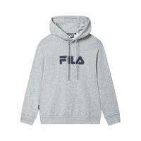 FILA 斐乐款男女连帽卫衣2025秋季休闲宽松针织长袖上衣 烟云花灰-MG 3XL 190/108A/XXXL