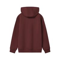 FILA 斐乐款男女连帽卫衣2025秋季休闲宽松针织长袖上衣 【加绒】深褐酒红-WI 3XL 190/108A/XXXL