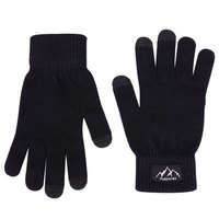 啄木鸟羊毛手套秋冬季触屏时尚防寒保暖舒适针织毛线加厚骑行开车手套 黑色