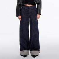 MISS SIXTY 女士牛仔裤 复古水洗翻边低腰阔腿裤