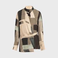 Massimo Dutti 女式时髦洋气设计感长袖圆领衬衫