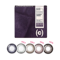 COFANCY可糖 美瞳半年抛小黑环Dresscode系列隐形眼镜半年抛2片装 摩登紫貂 600度 【灰紫锁边】百搭系列-摩登紫貂