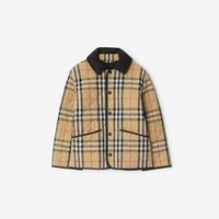 BURBERRY 儿童 格纹绗缝尼龙谷仓夹克 81127971