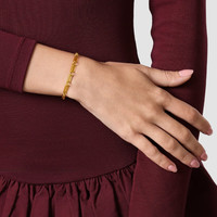 周生生 黄金手链 足金永系列实心方格手饰通勤搭配 95770B计价 7.2克