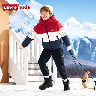 LEVI'S李维斯童装儿童棉服男童女童2025防风保暖上衣防泼水外套 辣椒红 160 /80 【身高158-170cm】