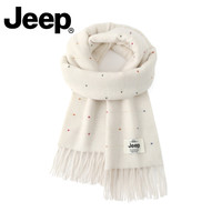 吉普 秋冬季披围两用针织氛围感简约保暖毛呢围巾时尚慵懒防寒围脖