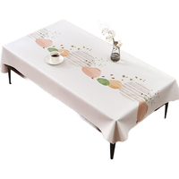 简美家桌布防水防油免洗防烫pvc餐桌垫茶几桌垫桌面保护垫轻奢高级感 热销溪边小草140*180cm