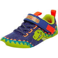 Skechers斯凯奇童鞋男宝宝运动鞋学步鞋春秋季小童轻便防踢步前鞋407232N 蓝色/柠檬色/BLLM 25