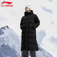 李宁 长款羽绒服男女款2025冬季新款保暖体育运动羽绒外套AYMV347