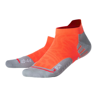 悍将（HNK）专业跑步袜子男女马拉松跑步袜子毛巾底压缩袜吸湿透气速干运动袜 3.0烈焰橙一双装 XL(45-47)
