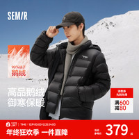 森马 羽绒服情侣款｜冬季90绒子｜轻量鹅绒服2025新款可拆卸连帽外套