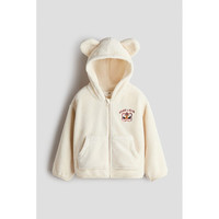 H&M HM童装男童女童外套2026春季新款新年马年拜年服毛绒帽衫1313984