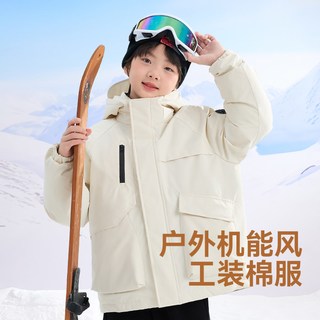 真维斯童装男童外套秋冬款男孩冬季户外运动上衣儿童防水保暖棉服
