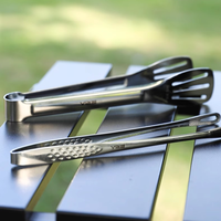 原始人 户外烧烤夹露营野餐野炊厨房不锈钢食品牛排夹子