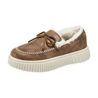 斯凯奇(Skechers)秋冬女鞋加绒乐福鞋保暖舒适厚底169030 栗色/CSNT 39