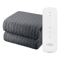 Huadn 日本电热毯电褥子成人家用宿舍毯子轻奢灰双人双控1.5x1.8米