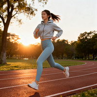 李宁 健身系列 女子平口紧身运动长裤 AULT016-B