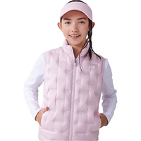安德玛（Under Armour）童装男女童轻薄款羽绒服马甲冬季防风保暖儿童运动背心244105170 暗粉色 130cm