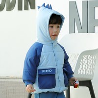 圆圆猫 宝宝棉服男女童冬季新款棉袄加厚儿童洋气派克服婴儿连帽外套棉衣