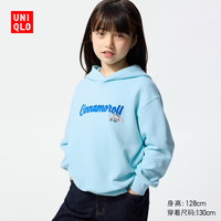 优衣库童装女童UT Sanrio连帽卫衣长袖玉桂狗运动衫481420 61 水蓝色 1