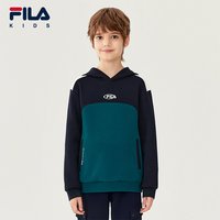 FILA KIDS斐乐童装男大童卫衣2025冬季儿童宽松复古连帽上衣