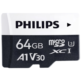 飞利浦（PHILIPS）256GB TF(MicroSD)内存卡 4K高速黑白卡A1 V10 U3相机监控手机平板游戏机存储卡 读速100MB/s