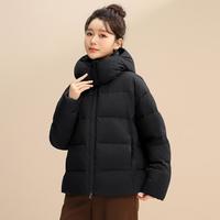 雪中飞 甄选鸭绒 大气舒适秋冬经典女式连帽短款羽绒服简约