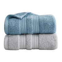 京东京造 毛巾 2条 33*70cm 90g baby蓝色+浅灰色