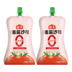 海天 0添加番茄沙司120克挤挤装*2