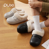 朴西2025男士秋冬季新款勃肯包头棉拖鞋防水防滑毛绒保暖居家棉拖鞋男