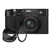  FUJIFILM/富士 4K 复古微单数码相机+磁吸遮光罩+UV镜+电池+256G内存卡+保护皮套  单机身 F2.0 黑