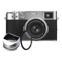  FUJIFILM/富士 复古 微单数码相机+磁吸遮光罩+UV镜+电池+512G内存卡+保护皮套  单机身 F2.0 银